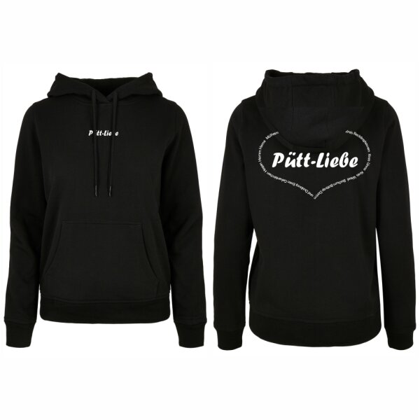 Pütt-Liebe Hoodie Damen Herz mit Städtenamen Design No. 1