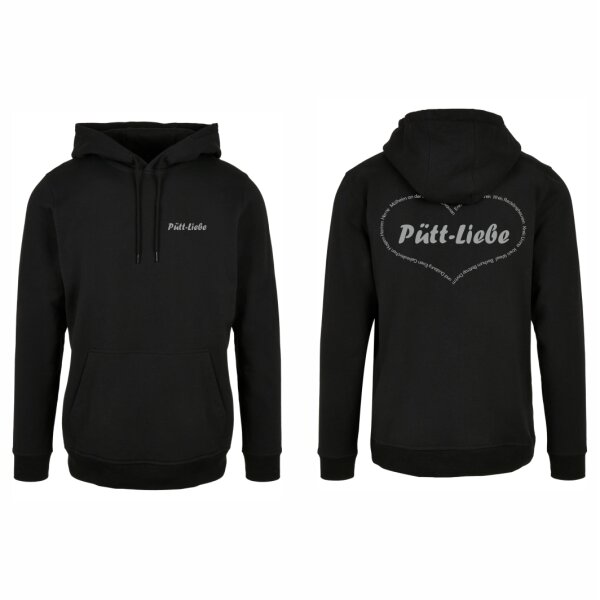 Pütt-Liebe Hoodie Unisex Herz mit Städtenamen Design No. 1